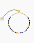 Power Gemstone Brooks Bracelet for Wisdom || option::18K Gold Plated, Lapis - Wisdom