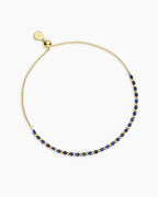 Power Gemstone Brooks Bracelet for Wisdom || option::18K Gold Plated, Lapis - Wisdom