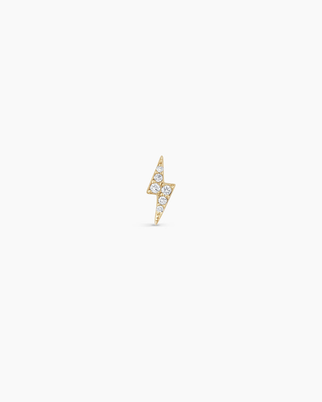 Diamond Lightning StudLightning earring || option::14K Solid Gold