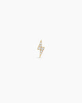 Diamond Lightning StudLightning earring || option::14K Solid Gold