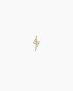 Diamond Lightning StudLightning earring || option::14K Solid Gold