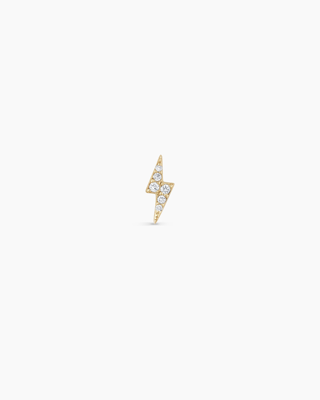 Diamond Lightning StudLightning earring || option::14K Solid Gold