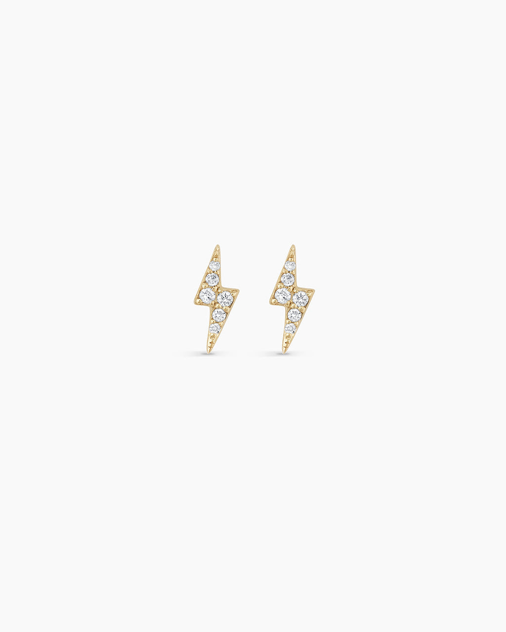 Diamond Lightning bolt earrings || option::14K Solid Gold