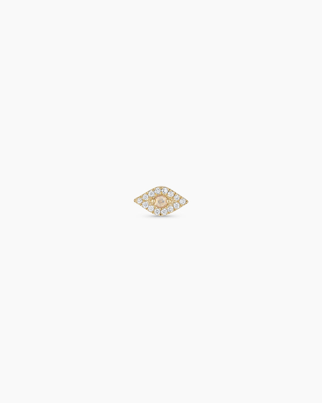 Diamond Evil Eye Studs || option::14K Solid Gold