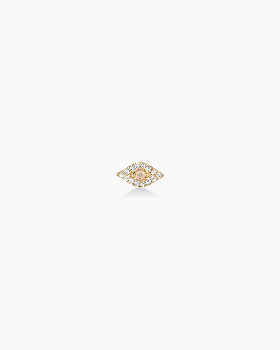 Diamond Evil Eye Studs || option::14K Solid Gold
