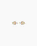 Diamond Evil Eye Studs || option::14K Solid Gold