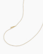 Alphabet Necklace || option::14K Solid Gold, A