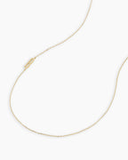 Alphabet Necklace || option::14K Solid Gold, B