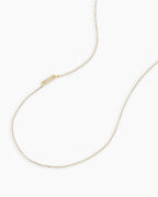 Alphabet Necklace || option::14K Solid Gold, D