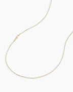 Alphabet Necklace || option::14K Solid Gold, F