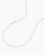 Alphabet Necklace || option::14K Solid Gold, I
