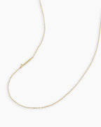 Alphabet Necklace || option::14K Solid Gold, J