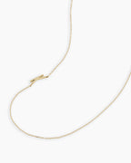 Alphabet Necklace || option::14K Solid Gold, K