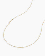 Alphabet Necklace || option::14K Solid Gold, L