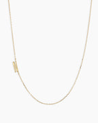 Alphabet Necklace || option::14K Solid Gold, N