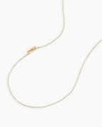 Alphabet Necklace || option::14K Solid Gold, N