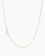 Alphabet Necklace || option::14K Solid Gold, O