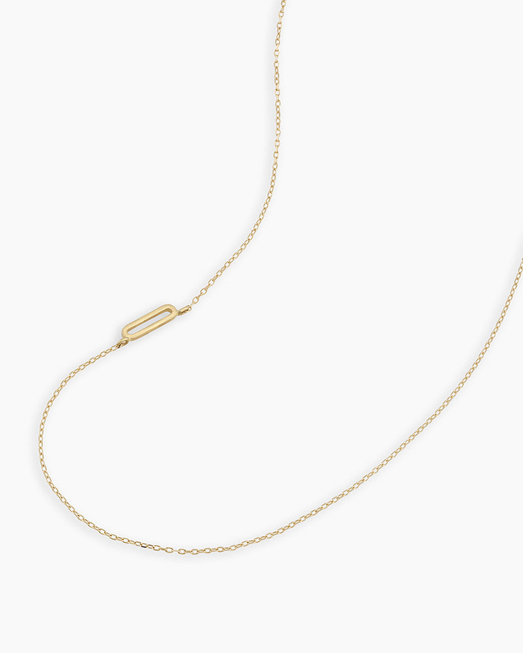 Alphabet Necklace || option::14K Solid Gold, O