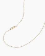 Alphabet Necklace || option::14K Solid Gold, O