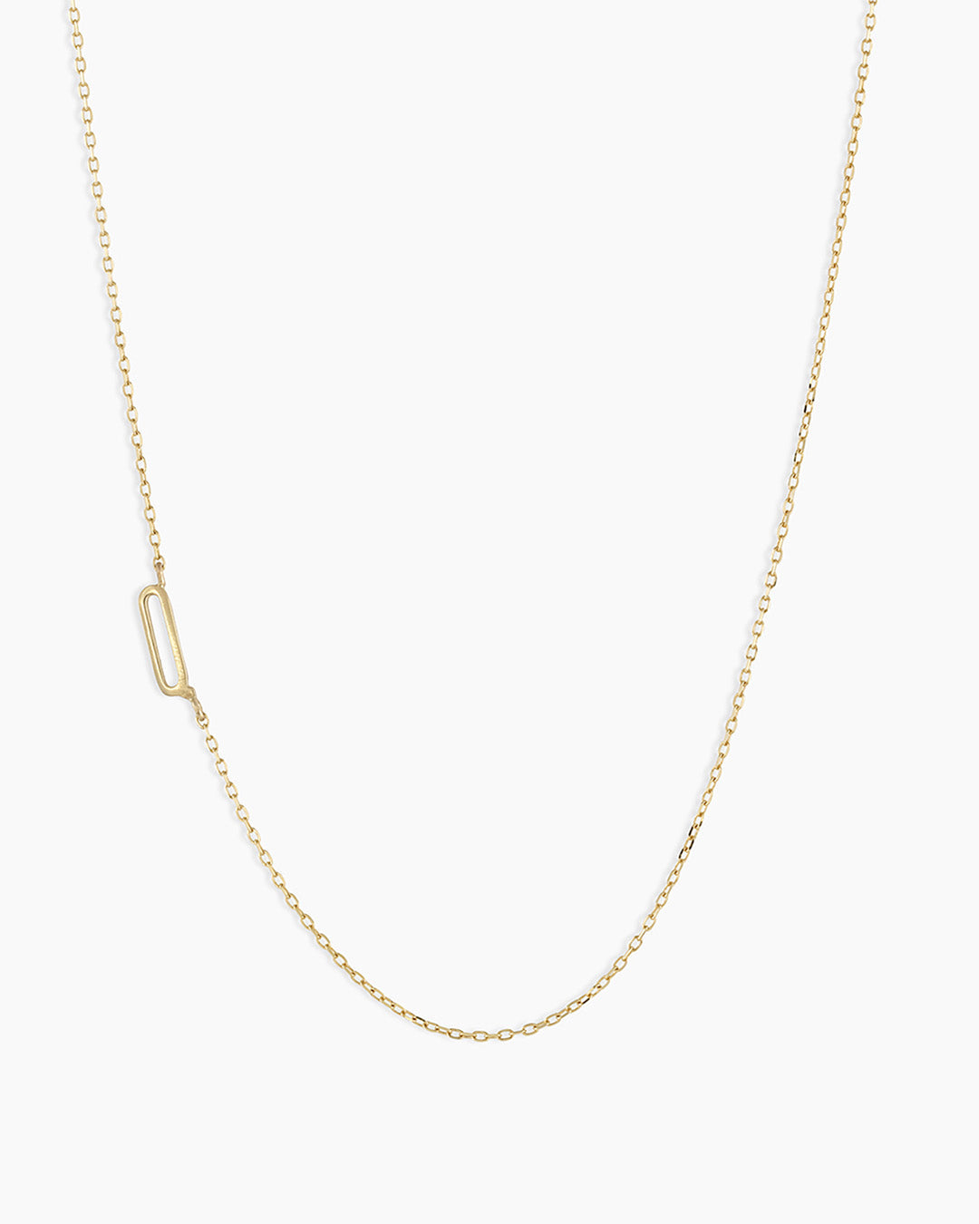 Alphabet Necklace || option::14K Solid Gold, Q