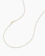 Alphabet Necklace || option::14K Solid Gold, Q