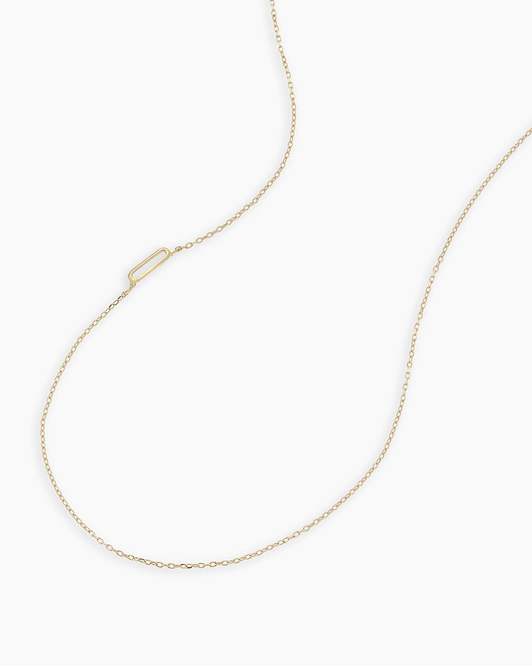 Alphabet Necklace || option::14K Solid Gold, Q