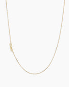 Alphabet Necklace || option::14K Solid Gold, R