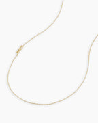 Alphabet Necklace || option::14K Solid Gold, R