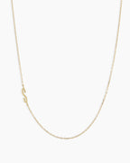 Alphabet Necklace || option::14K Solid Gold, S