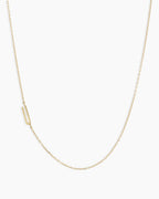Alphabet Necklace || option::14K Solid Gold, U