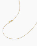 Alphabet Necklace || option::14K Solid Gold, U