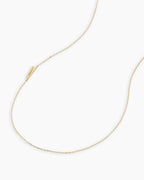 Alphabet Necklace || option::14K Solid Gold, V