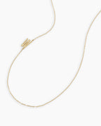 Alphabet Necklace || option::14K Solid Gold, W