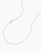 Alphabet Necklace || option::14K Solid Gold, X