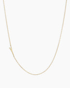 Alphabet Necklace || option::14K Solid Gold, Y
