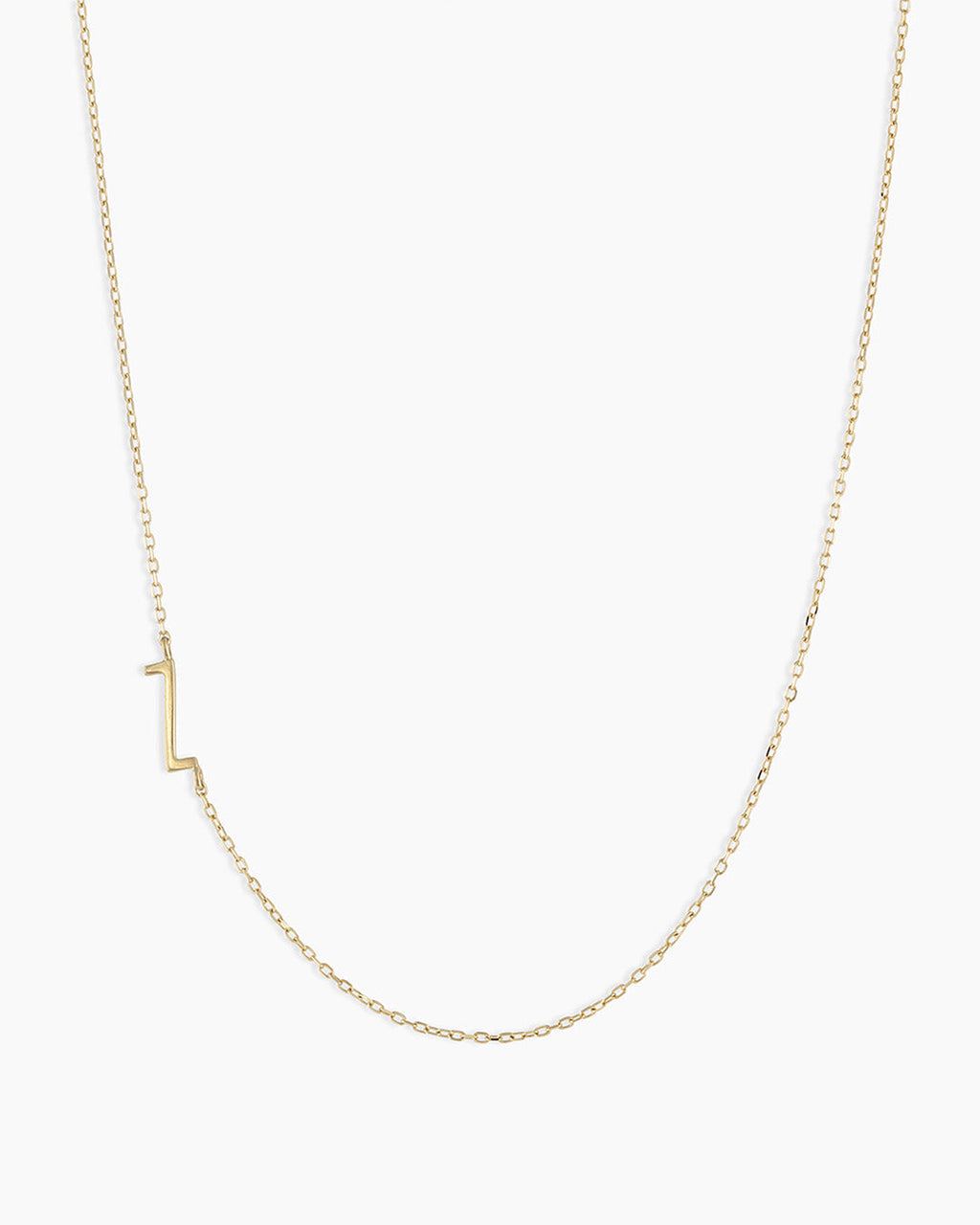 Alphabet Necklace || option::14K Solid Gold, Z
