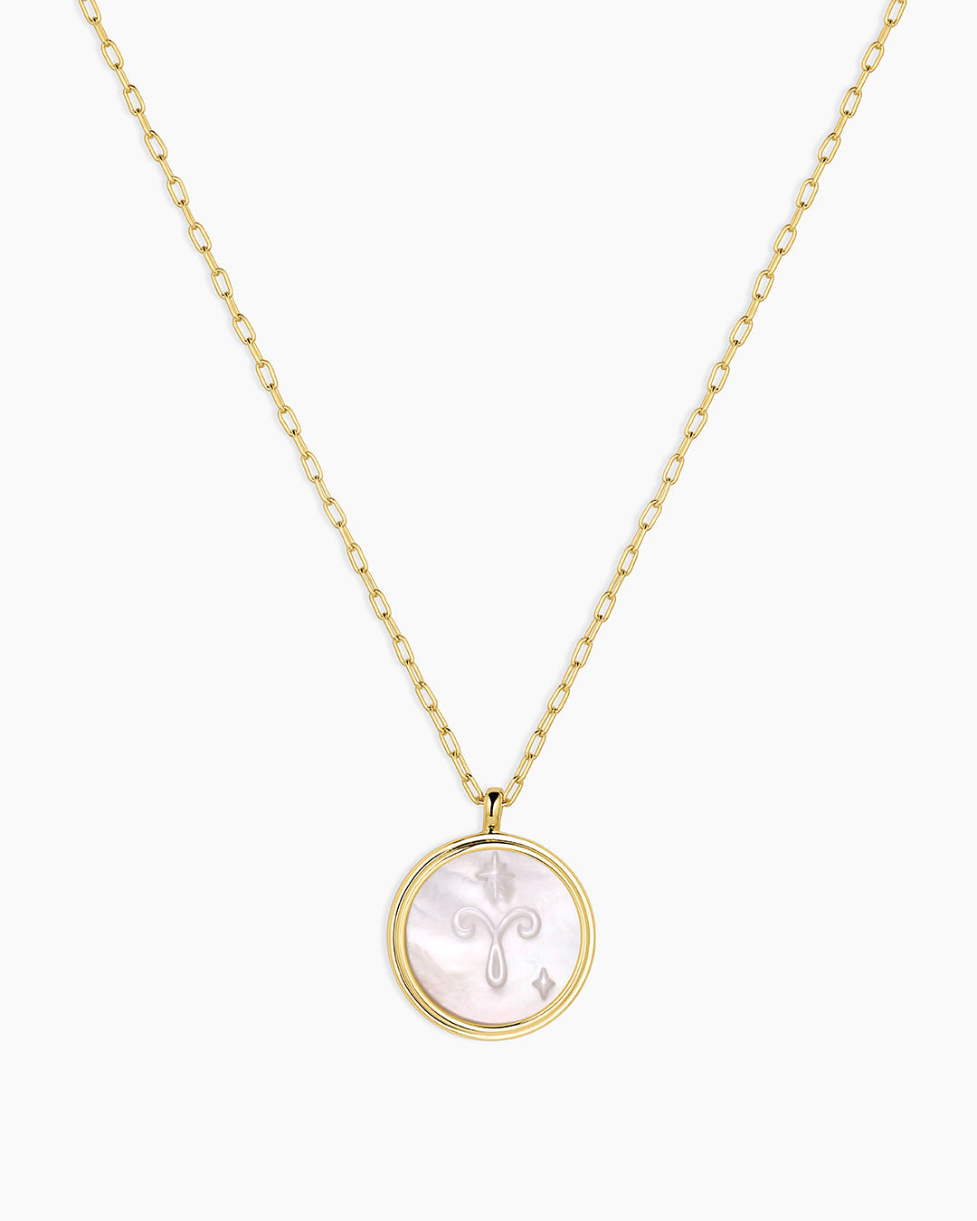 Zodiac Necklace - Gemini, Astrology Coin Necklace, Gemini Necklace || option::18K Gold Plated, Aries