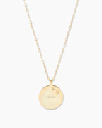 Zodiac Necklace - Aries, Astrology Coin Necklace, Aries Necklace || option::18K Gold Plated, Aries