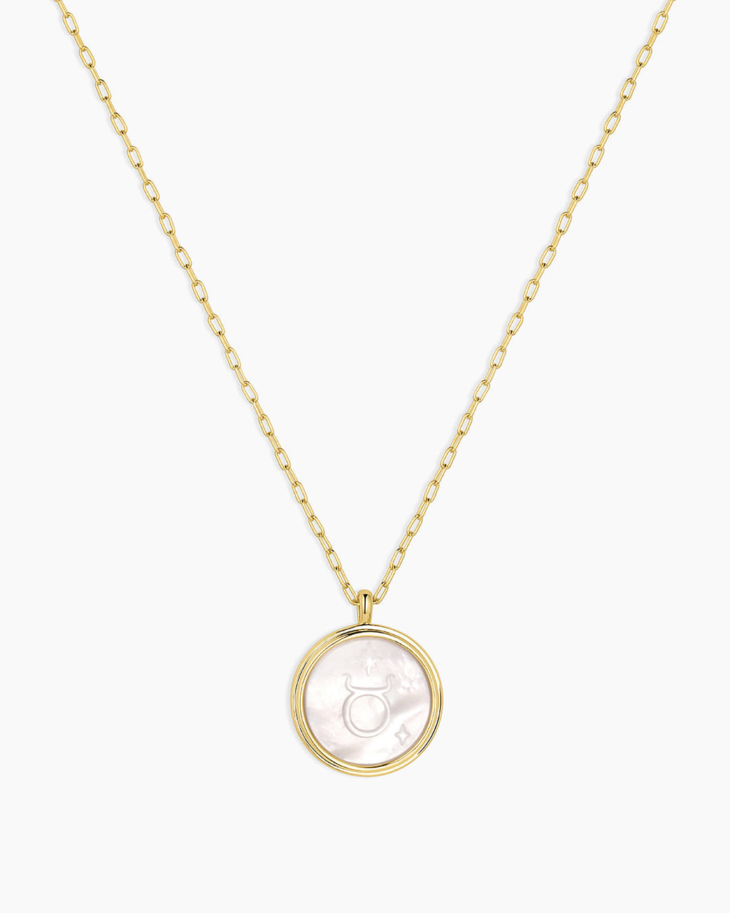 Zodiac Necklace - Gemini, Astrology Coin Necklace, Gemini Necklace || option::18K Gold Plated, Taurus