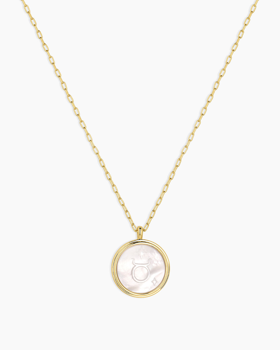 Zodiac Necklace - Gemini, Astrology Coin Necklace, Gemini Necklace || option::18K Gold Plated, Taurus