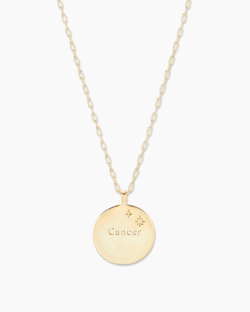 Zodiac Necklace - Cancer, Astrology Coin Necklace, Cancer Necklace || option::18K Gold Plated, Cancer