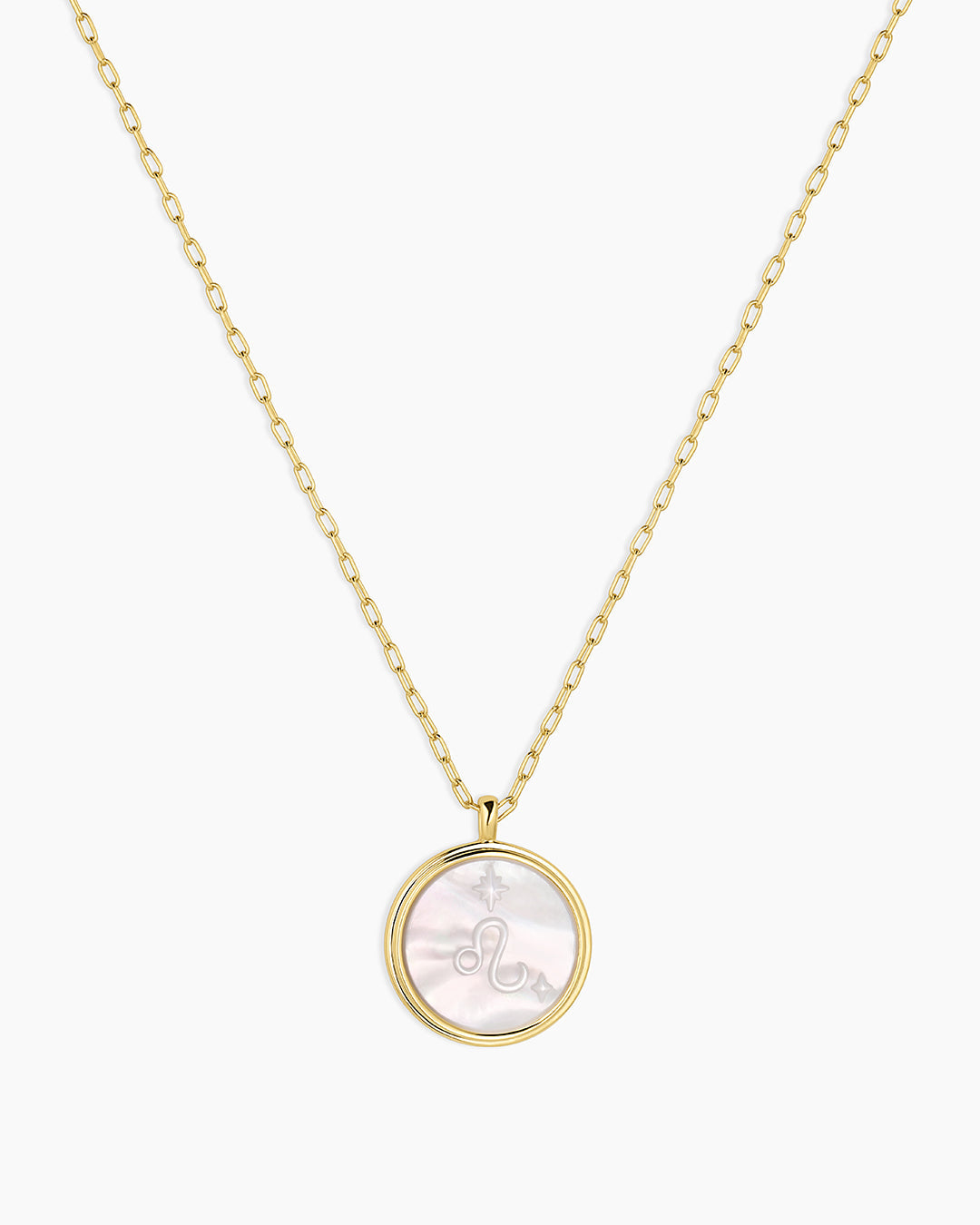 Zodiac Necklace - Scorpio, Astrology Coin Necklace, Scorpio Necklace || option::18K Gold Plated, Leo