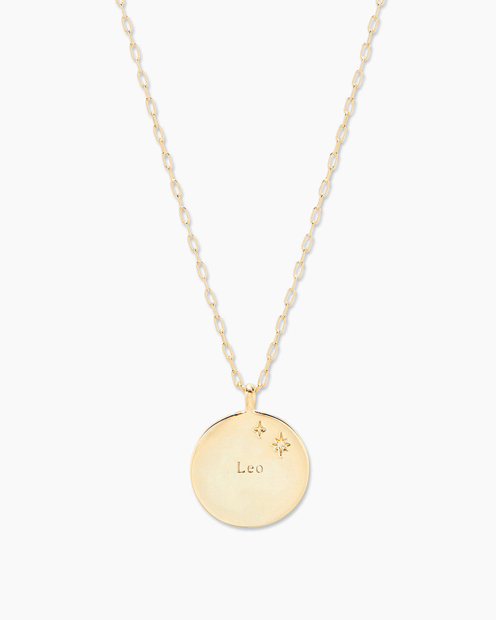 Zodiac Necklace - Leo, Astrology Coin Necklace, Leo Necklace || option::18K Gold Plated, Leo