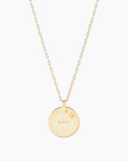 Zodiac Necklace - Libra, Astrology Coin Necklace, Libra Necklace || option::18K Gold Plated, Libra