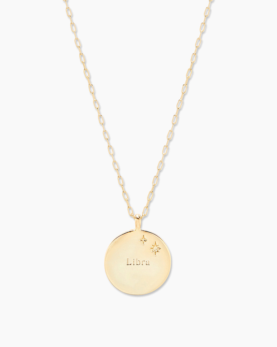 Zodiac Necklace - Libra, Astrology Coin Necklace, Libra Necklace || option::18K Gold Plated, Libra