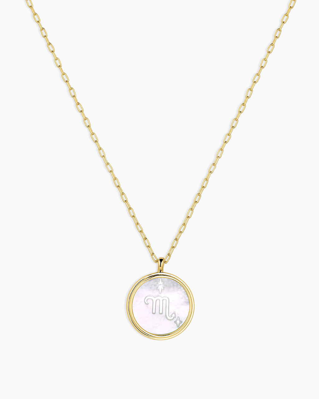 Zodiac Necklace - Scorpio, Astrology Coin Necklace, Scorpio Necklace || option::18K Gold Plated, Scorpio