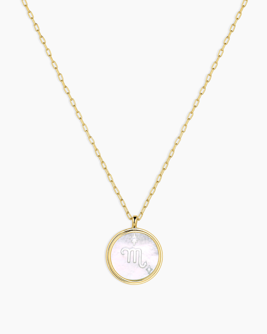 Zodiac Necklace - Scorpio, Astrology Coin Necklace, Scorpio Necklace || option::18K Gold Plated, Scorpio