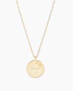 Zodiac Necklace - Scorpio, Astrology Coin Necklace, Scorpio Necklace || option::18K Gold Plated, Scorpio