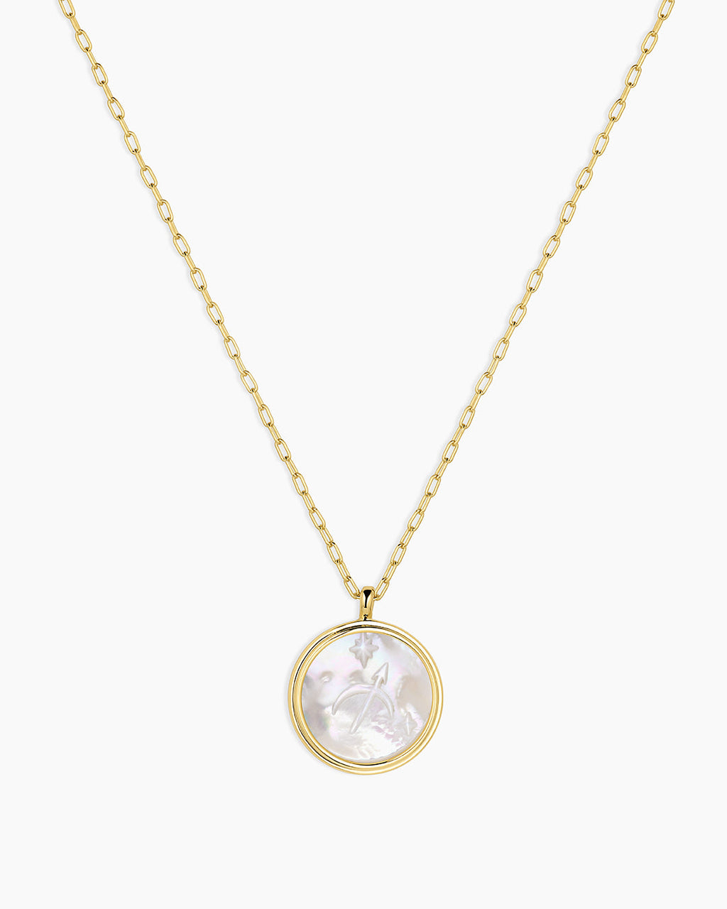 Zodiac Necklace - Aquarius, Astrology Coin Necklace, Aquarius Necklace || option::18K Gold Plated, Sagittarius