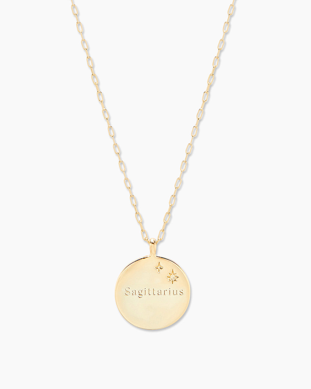 Zodiac Necklace - Sagittarius, Astrology Coin Necklace, Sagittarius Necklace || option::18K Gold Plated, Sagittarius